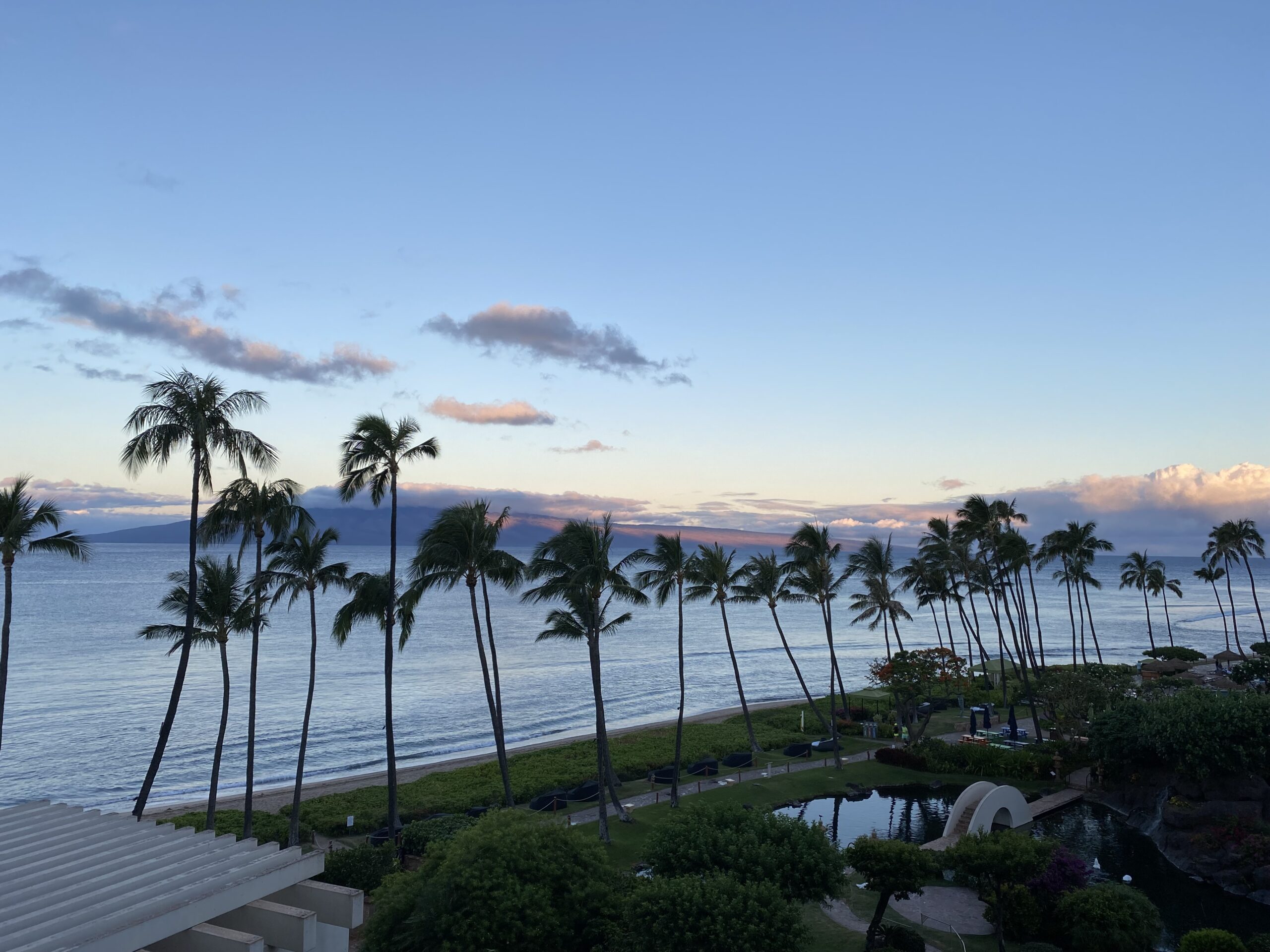 View of Kaanapali Beach from my hotel room.